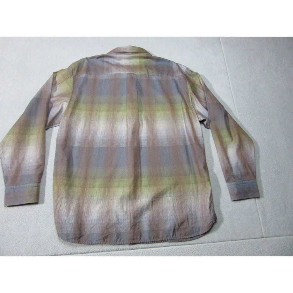 Tommy Bahama Button Up Mens XL Green Excellent Plaid Cotton Silk T35077 - Picture 12 of 15